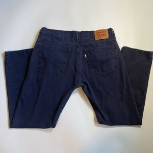 Levis 502 Tapered Fit Stretch Jeans Mens Blue Denim Pants Size 36x30